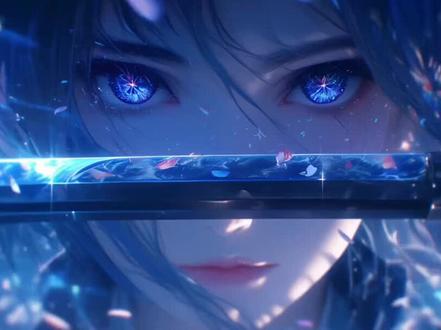 星瞳藏刃高清壁纸来了 星瞳藏刃原图#眼睛里有星星 #动态壁纸#平板壁纸#蓝色系#星瞳藏刃高清壁纸