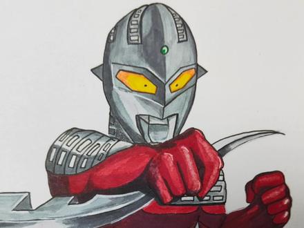 好吧,摘掉头镖的赛文,蛮帅的#赛文奥特曼 #奥特曼 #你要相信光 #你要永远相信光 #手绘