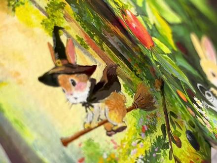 魔法森林的第一次试飞……🌳丙烯马克笔教程 #丙烯马克笔 #春天的色彩 #小清新治愈系画作分享 #跟着抖音学画画 #童话