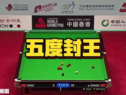 赵心童五进决赛五度封王,张安达屈居亚军! #赵心童#张安达#斯诺克大奖赛#斯诺克#台球比赛