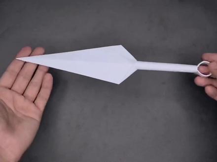 今天我们来做一把忍者武器,叫作苦无,看起来非常精致! #折纸教程 #手工折纸教程 #手工折纸 #折纸玩具