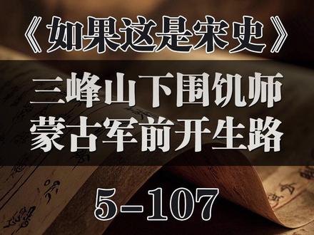 三峰山下围饥师,蒙古军前开生路 #宋朝 #历史 #涨知识