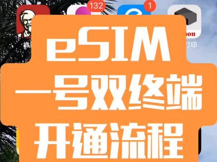 联通eSIM一号双终端开通过程