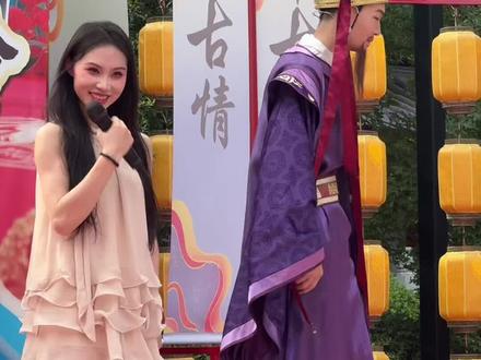 眼神透出真诚的女大 #西安千古情景区 #房玄龄 #房玄龄有趣问答#千古情随意节 #西安千古情