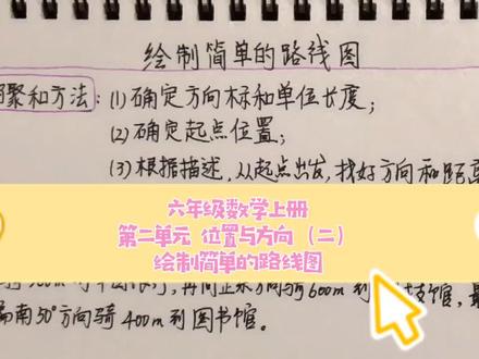 六年级丢分题,位置与方向(二)绘制路线图#学习 #小学数学#知识创作人#学浪计划#数学思维#知识点#数学