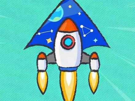 风筝火箭创意简笔画~ 风筝和火箭一起飞向宇宙,满满的童真与梦想~小朋友们快来画吧!#风筝简笔画 #火箭简笔画 #儿童画 #创意美术 #儿童故事