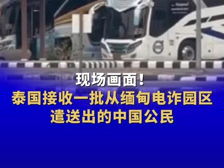 现场画面!泰国接收一批从缅甸电诈园区遣送出的中国公民