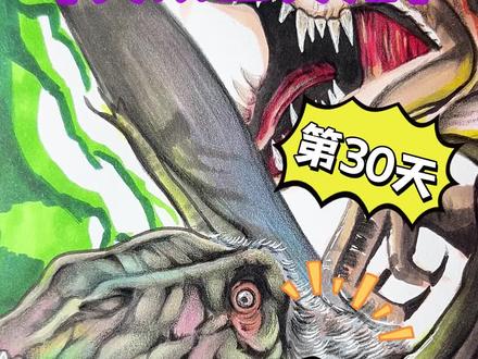 【绘本系列】啥!脑袋像霸王龙的翼龙? 女儿随手画恐龙,爸爸竟魔改成史前“大龅牙”!#画画 #父女日常 #翼龙 #天蝎霸王龙 #变异恐龙