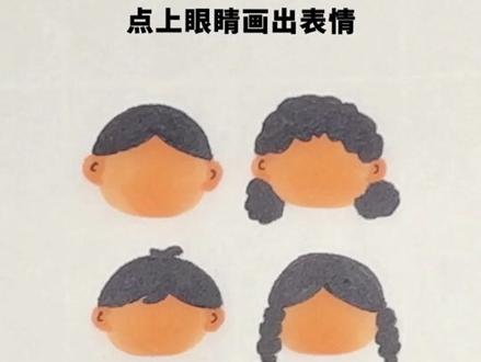 涂6个圆来画一家6口,很简单的#简笔画 #简笔画教程 #创意美术 @DOU+小助手