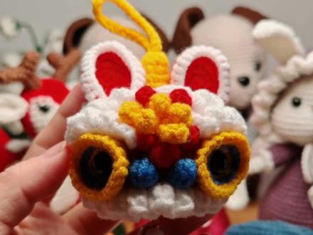 醒狮面部教程来了哦#钩织教程