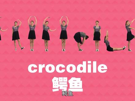 鳄鱼的英文怎么说?我们做操告诉你 #身体操 #英语学习 #早教