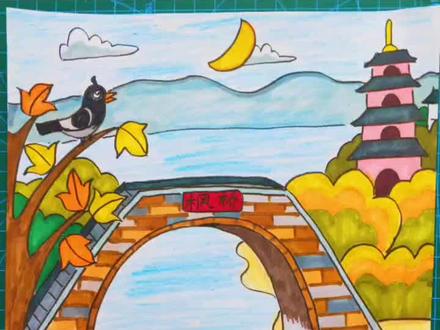 简单的原创古诗简笔画《枫桥夜泊》。宝宝们点赞收藏备用吧!#古诗配画 #儿童主题画 #手抄报 #一起学画画