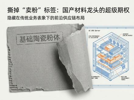 国瓷材料:传统材料背后的新材料期权 这期拆解高盛亚洲通信与技术大会交流纪要:国瓷材料为什么不只是传统陶瓷粉体公司?MLCC粉体、高端车规材料、AI服务器陶瓷基板、固态电池材料,正在怎样改变它的业务想象?同时,客户验证和量产节奏又会带来哪些不确定性?
以上内容均根据第三方会议纪要及公开信息整理,仅供行业交流,不构成任何投资建议。