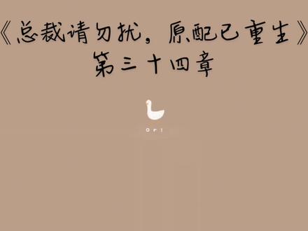 《总裁请勿扰,原配已重生》第三十四章#小说推荐