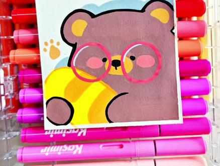 抱着面包的小熊🐻#灵魂画手入口 #熊 #面包熊 #自学画画打卡 #跟着抖音学画画