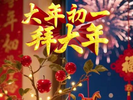 大年初一祝福语拜年语#新年快乐 #春节 #马年 #祝福