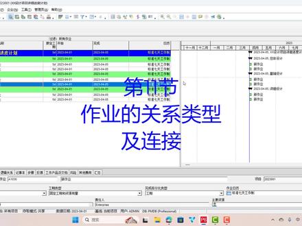 第11节|作业的关系类型及连接#P6软件#进度计划工程师#EPC总承包#项目管理#化工装置