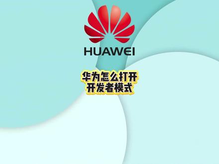 华为怎么打开开发者模式?