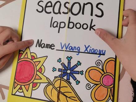 四年级下册英语——四季卡#手工立体书 #四季翻翻书