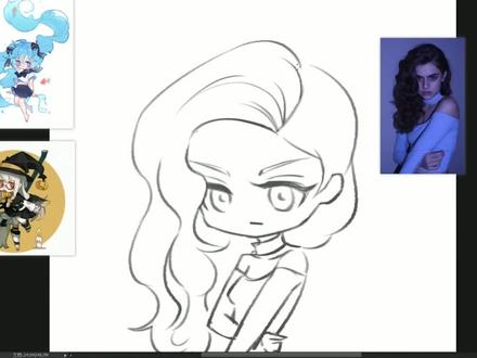 197. 插画入门课19真人转日系Q版造型方法 #绘画 #绘画教程 #插画 #PS教程 #板绘