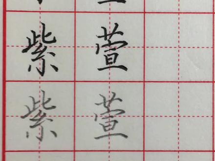 硬笔书写:每日一名字--"紫萱"