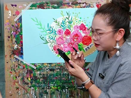 母亲节这束花绝美绝好画! 一年级娃们画起来!#母亲节 #花 #创意 #冰姐 #课程合作