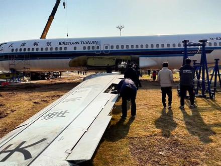 丰县来了一架大飞机✈️ #小城丰县#丰县 #同城精选