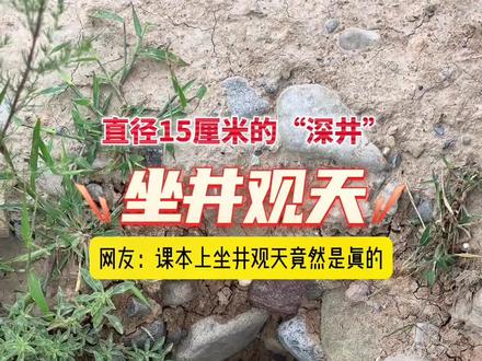 书本里的“坐井观天”竟然是真的!#坐井观天 #未解之谜 #神奇的大自然 #深井蛙 #基层干部张成蕴 @嗨!大交