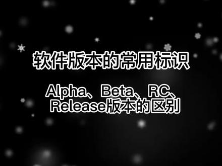 比较全的软件版本标识#软件#编程
