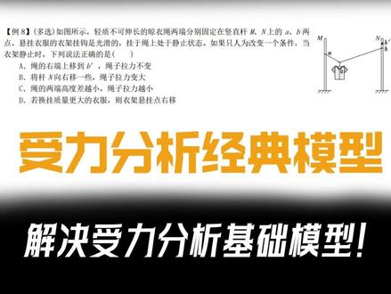 高一物理:破解受力分析经典模型
