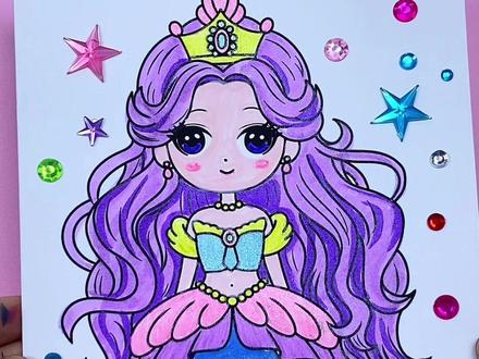 今天来画两个美人鱼 今天来画两个美人鱼#手工#二次元#简笔画