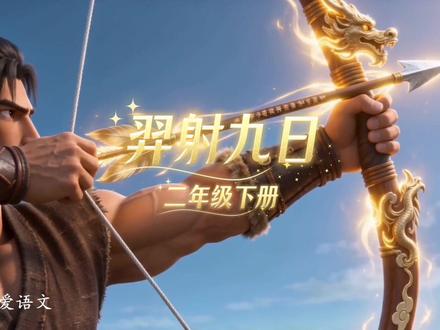 二年级语文下册|第八单元|羿射九日|课文朗读动画 #二年级 #二年级语文下册 #课文动画 #课文朗读 #羿射九日