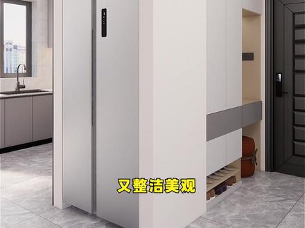 门边太窄,那就别把冰箱放厨房,让空间合理利用#鞋柜设计#厨房设计 #厨房装修 #厨房好物 #装修设计