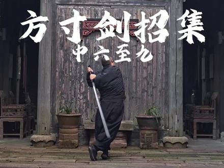 方寸剑招集(中)六至九 一招方寸剑,原地反复练。#翀师兄 #方寸剑 #双手剑 #锻炼给自己一个好身体