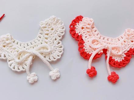 花边假领!钩针装饰衣领,这是我喜欢的天真无邪