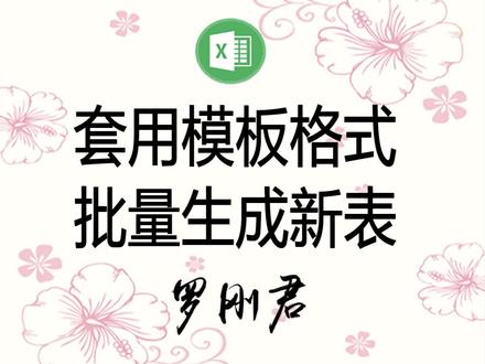 将明细表套用模板格式批量生成新表,支持任意格式,Excel、WPS #罗刚君 #Excel插件 #E灵