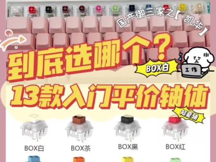 测评丨国产轴体之凯华,13款轴体选哪个?#机械键盘 #客制化键盘 #键盘打字 #机械键盘推荐 #轴体推荐
