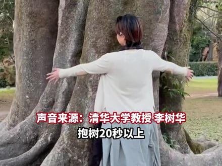 清华教授:抱树真的可以解压 #解压 #大自然 #抱树 #幸福感