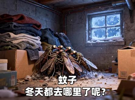 蚊子冬天都去哪里了?#蚊子 #涨知识 #科普 #儿童动画