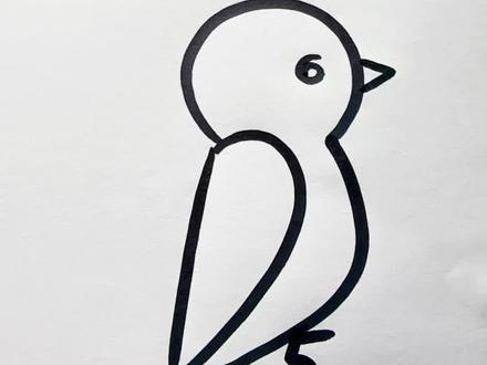 用数字1至7画小鸟#儿童简笔画#幼儿美术#简笔画教程#一起来画画#简笔画