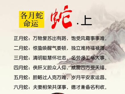一人一命,运改乾坤。#国学 #传统文化 #每日推文 #十二生肖 #属蛇