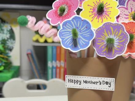 母亲节手工|一起做不会凋谢的花束送妈妈🌸#diy创意手工 #儿童花束手工制作 #母亲节 #手工创意灵感分享 #亲子手工