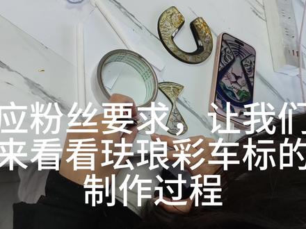 手工工序打磨,拒绝流水线量产,每一枚都是独一无二的移动艺术品!#手工珐琅车标 #匠心工艺 #汽车改装