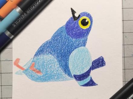 疯狂的鸽子绘画 #疯狂的鸽子 #玩到爽飞 #画画 #绘画 #手绘