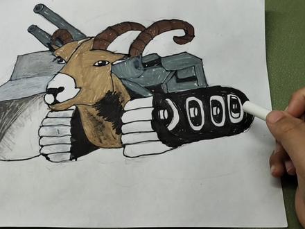 山羊坦克#画画 #简笔画 #画画的baby