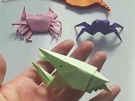 折纸龙虾宝宝#手工 #折纸 @抖音小助手