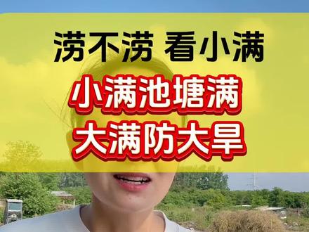 涝不涝看小满 小满胜万全 小满池塘满 大满防大旱 #小满时节 #农业谚语 #农谚 #农业种植技术 #农谚老话