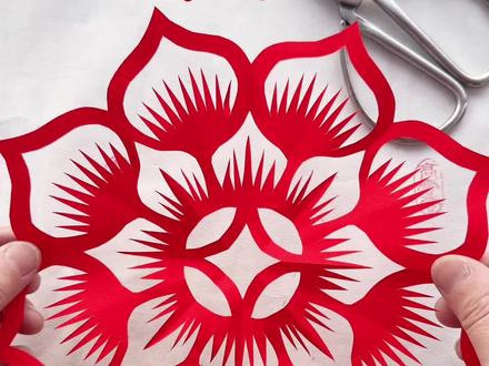 “有钱花”窗花剪纸零基础教程来了 #民间绝活 #剪纸#非遗文化