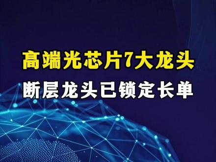 光芯片七大龙头企业 #投研 #光模块 #光通信