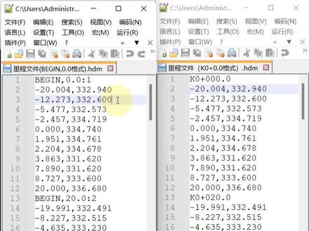里程文件转坐标数据:里程文件生成横断面线和高程点;“偏距、高程”格式断面数据后附加“桩号、编号、横纵坐标”。#cad插件 #cass插件